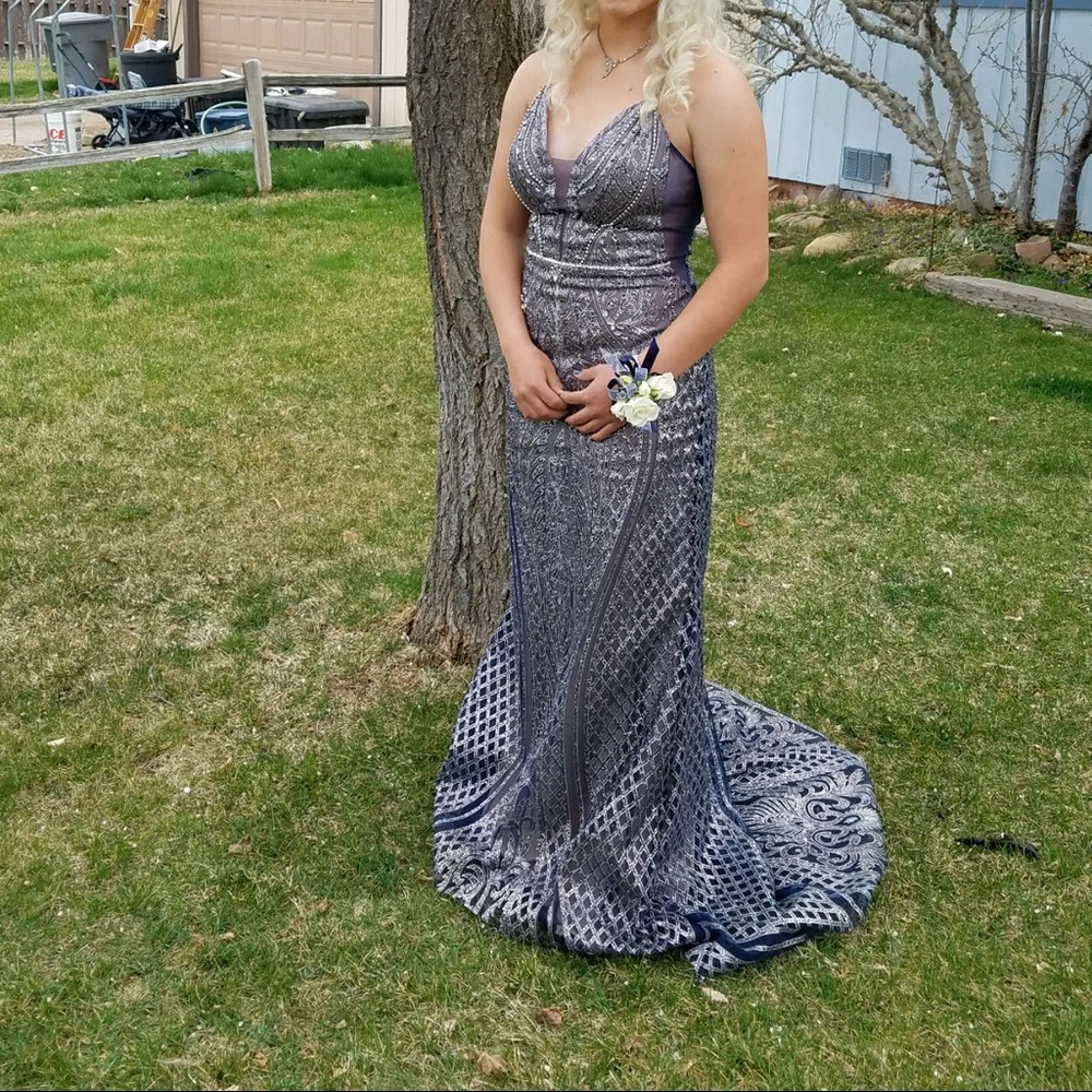 Blue prom dress